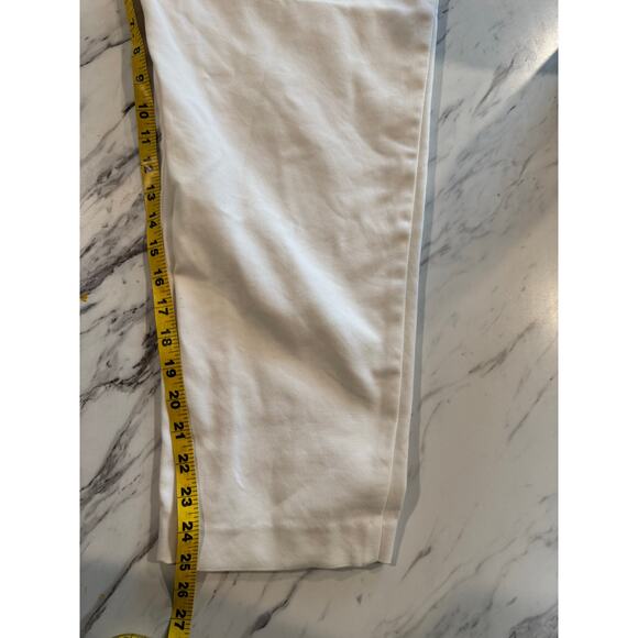 Alice + Olivia Employed White Ankle Trousers Women’s Size 12 Stretchy Workwear - Picture 3 of 8